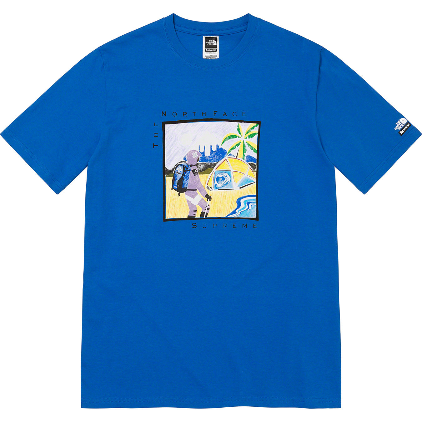 Supreme The North Face Sketch Tee Blue