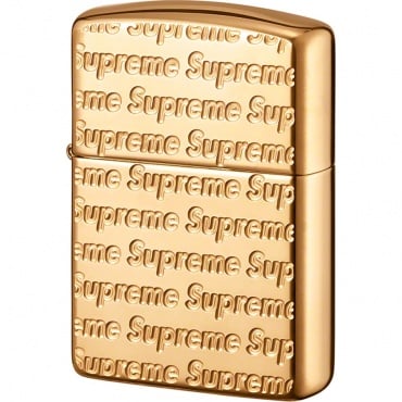 Supreme Repeat Engraved Zippo (FW22) Gold