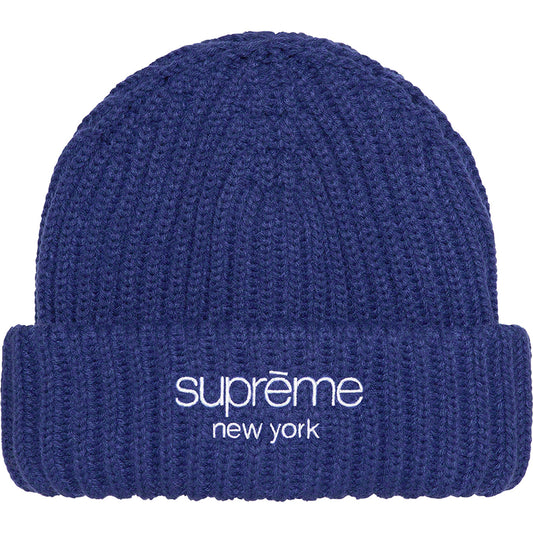 Supreme Ribbed Beanie Dark Royal