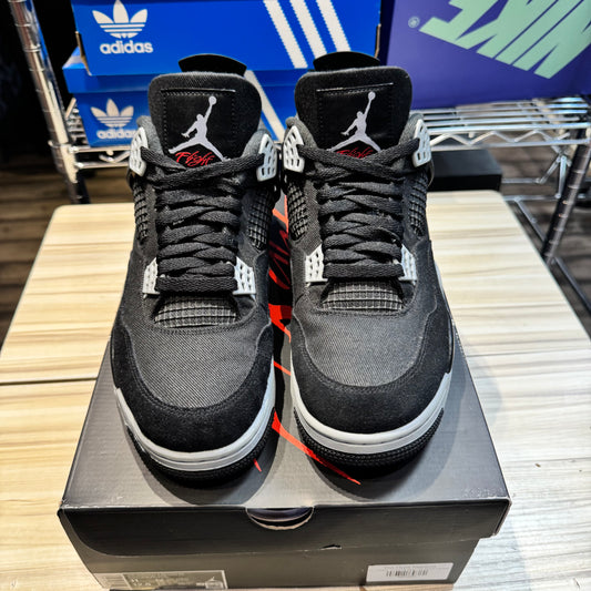 USED Jordan 4 Retro SE Black Canvas