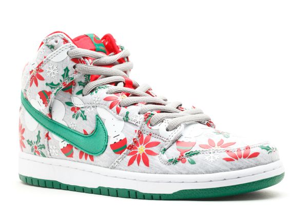 Nike SB Dunk High Concepts Ugly Christmas Sweater Grey
