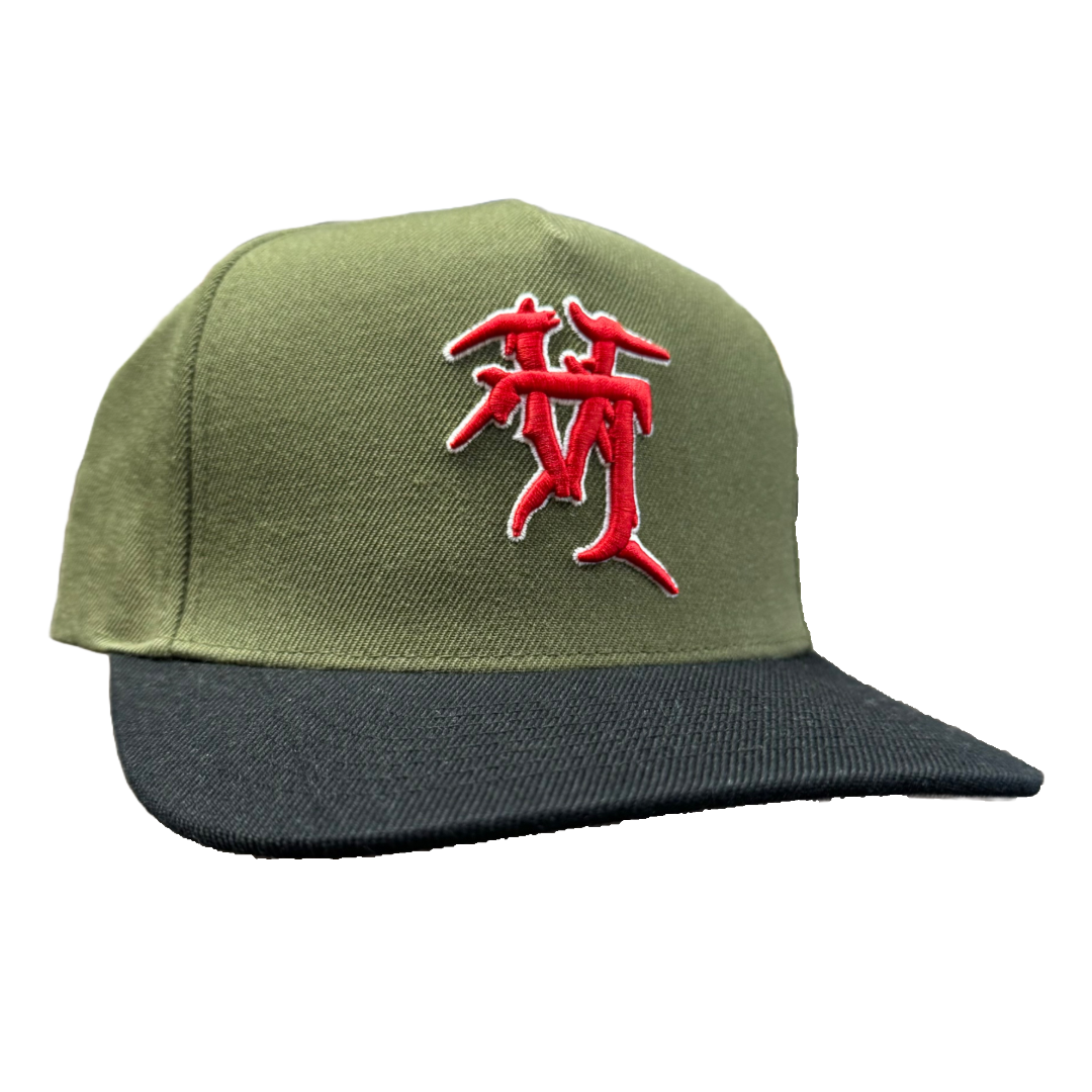 KillTheHype LA Olive Red Sacred Snapback Hat