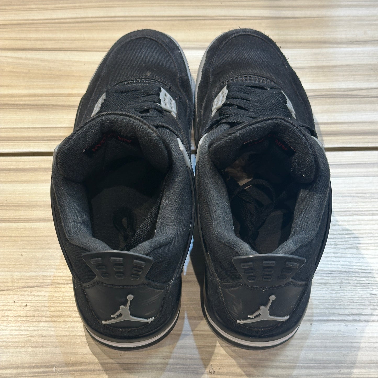 USED Jordan 4 Black Canvas