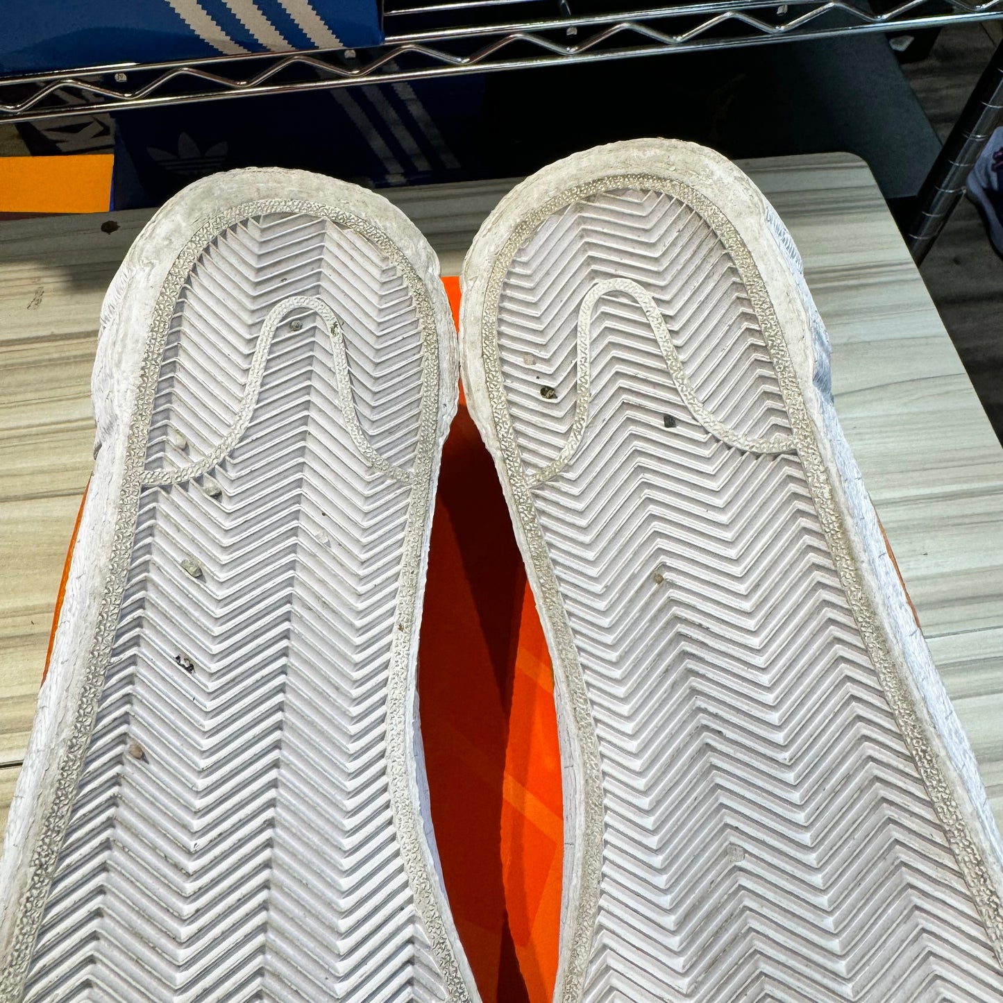 USED Nike Blazer Low sacai White Magma Orange