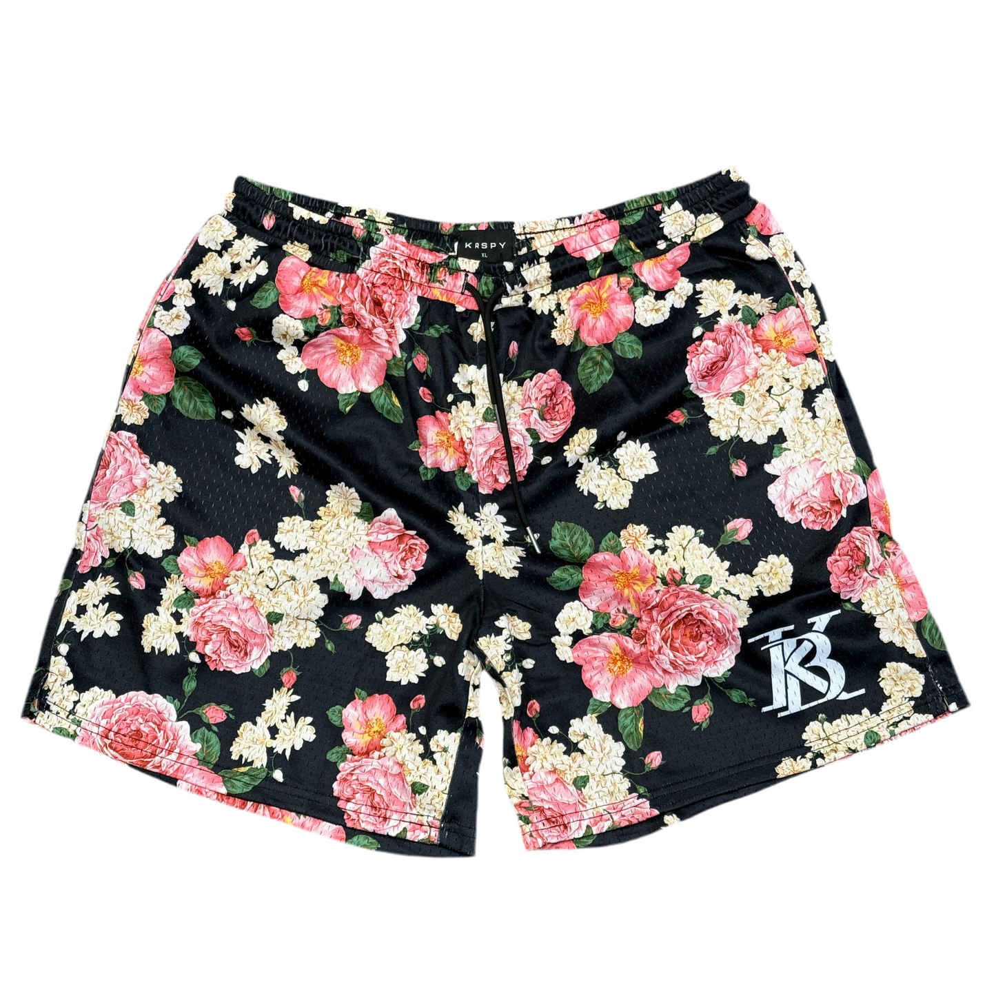 KRSPY Mesh Shorts Floral Black