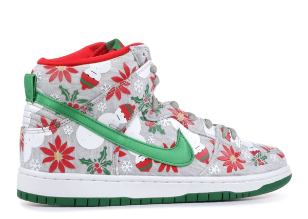 Nike SB Dunk High Concepts Ugly Christmas Sweater Grey