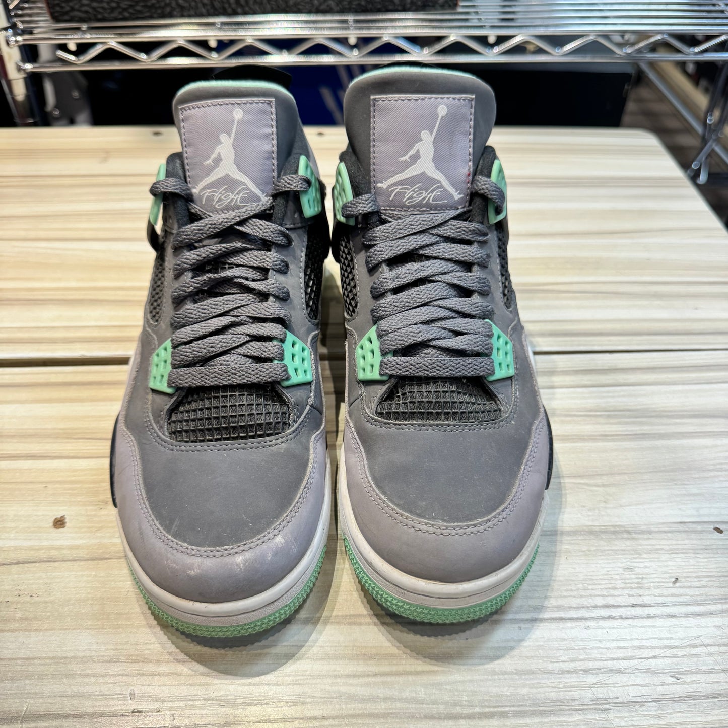 USED Jordan 4 Retro Green Glow