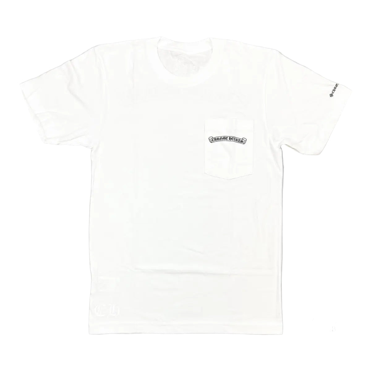 Chrome Hearts Scroll Logo Pocket T-Shirt White