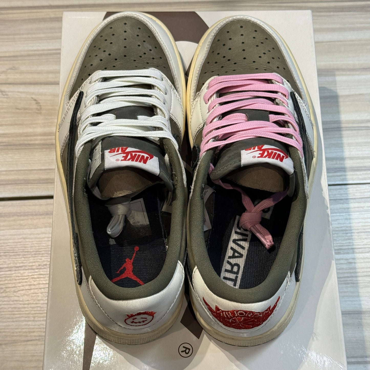 USED Jordan 1 Retro Low OG SP Travis Scott Medium Olive