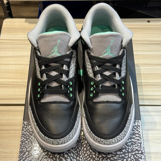 USED Jordan 3 Green Glow