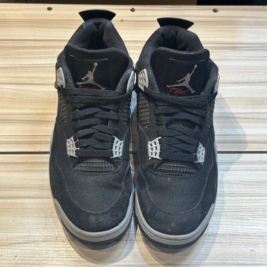 USED Jordan 4 Black Canvas