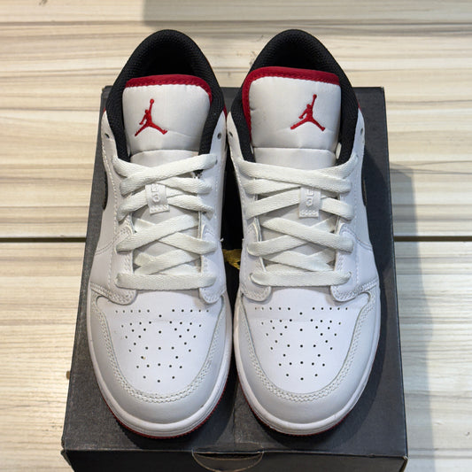 USED Jordan 1 Low White Gym Red (GS)