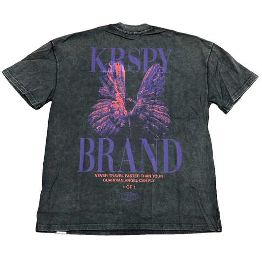 KRSPY Vintage Angel Tee Washed Black