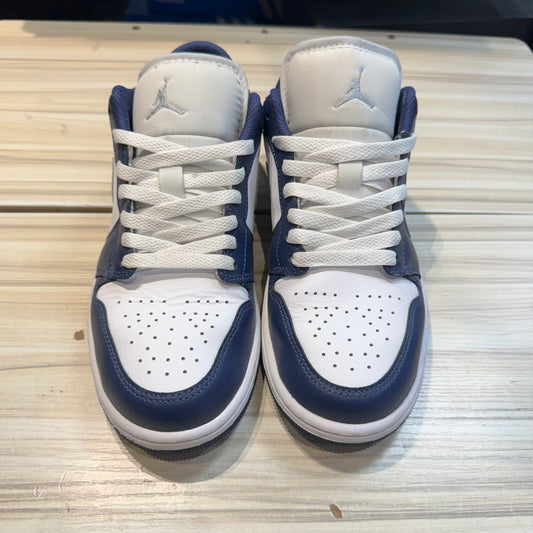 USED Jordan 1 Low Wolf Grey Midnight Navy