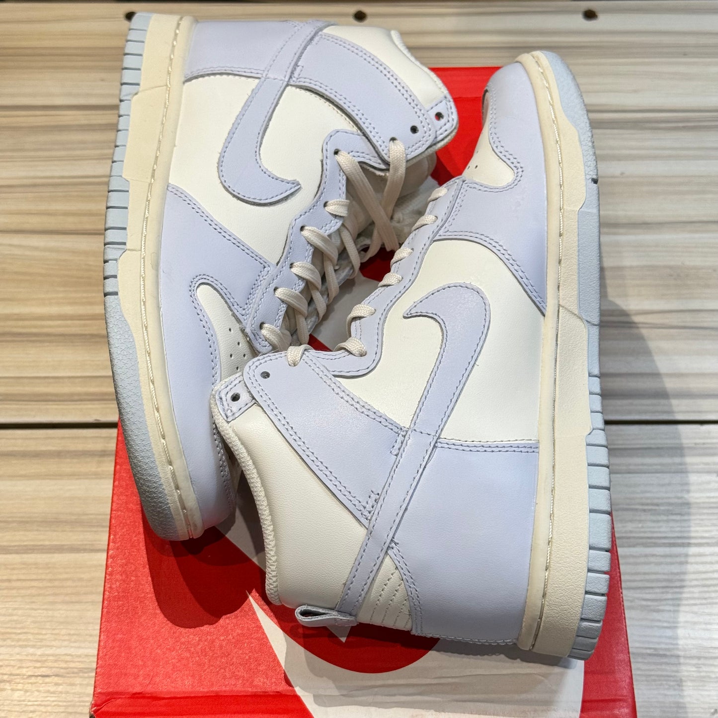 USED Nike Dunk High Sail Football Grey (W)