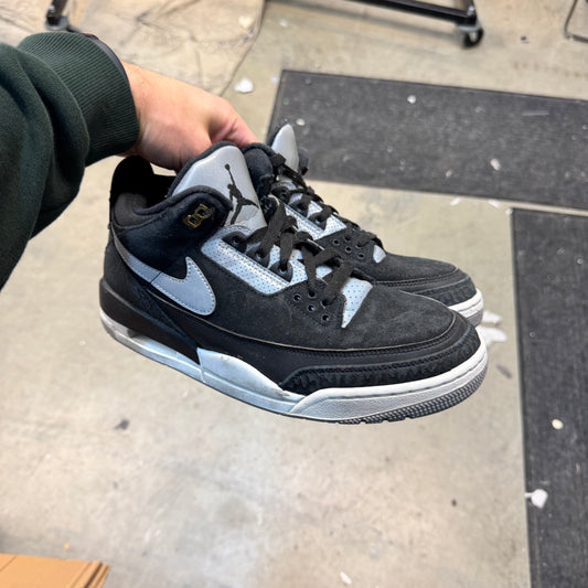 USED Jordan 3 Retro Tinker Black Cement Gold