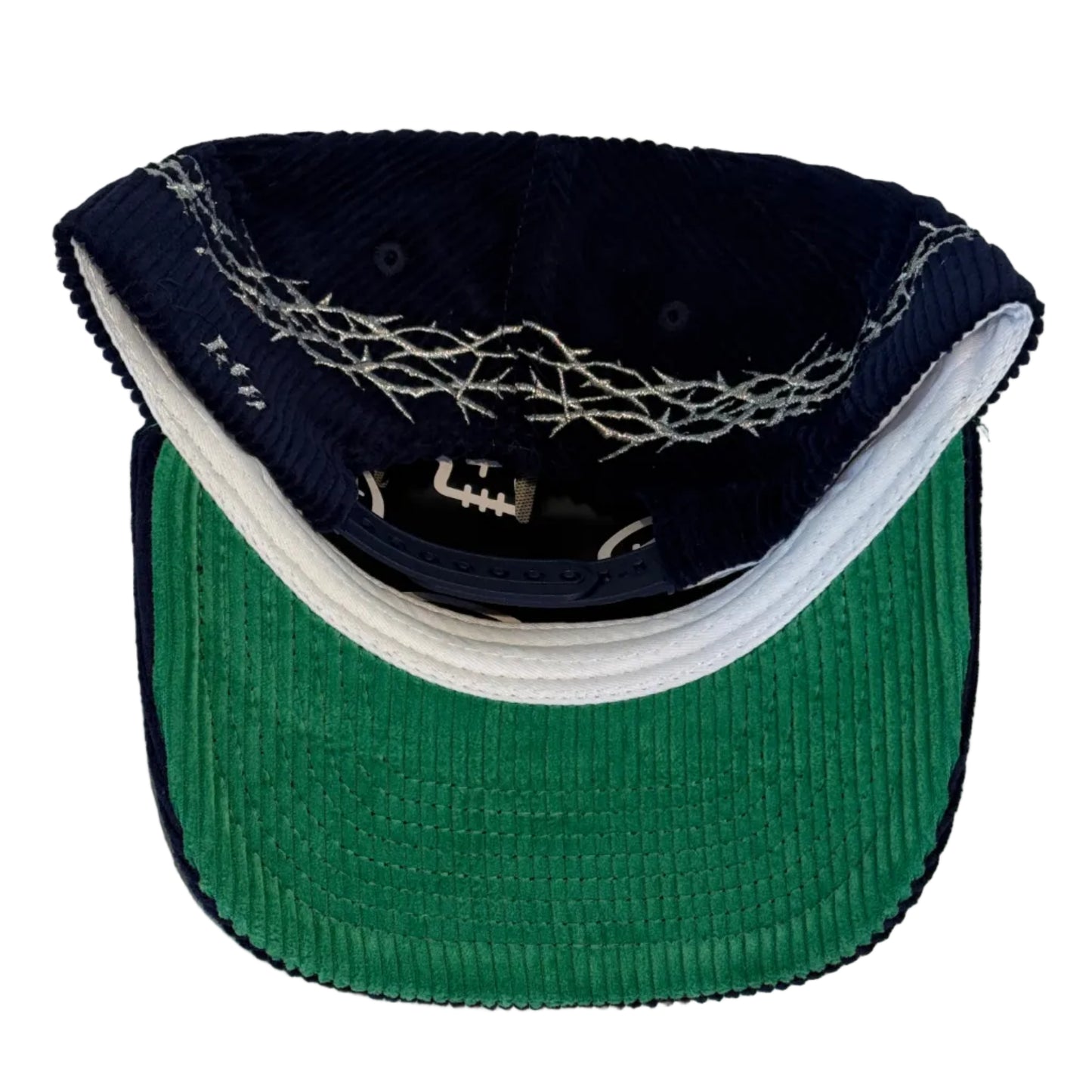 KillTheHype NY Navy Corduroy Thorns Snapback Hat