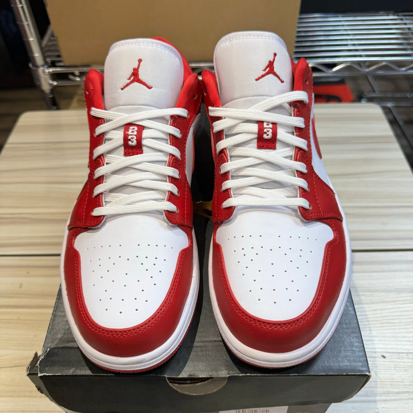 USED Jordan 1 Low Gym Red White