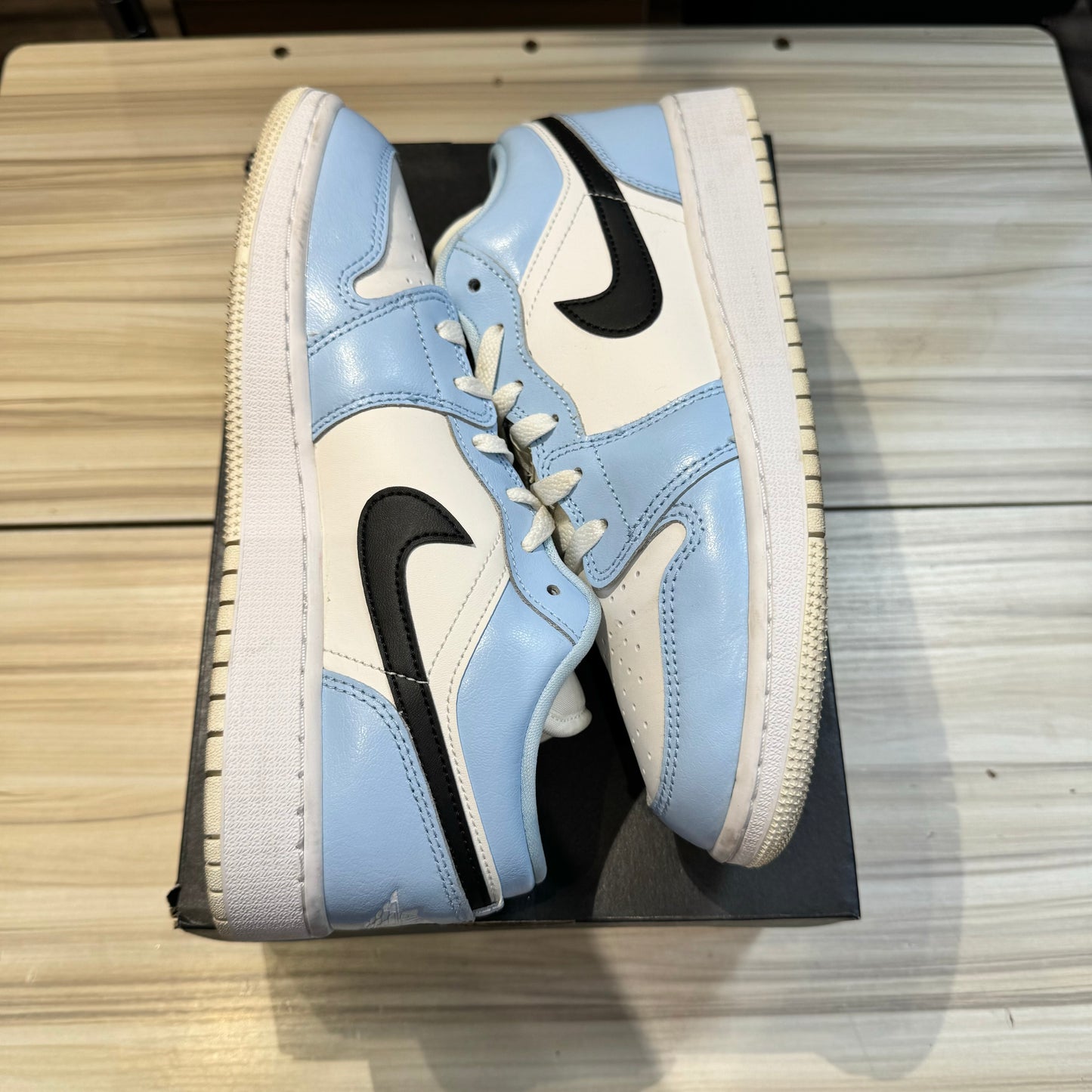 USED Jordan 1 Low Ice Blue Black (GS)