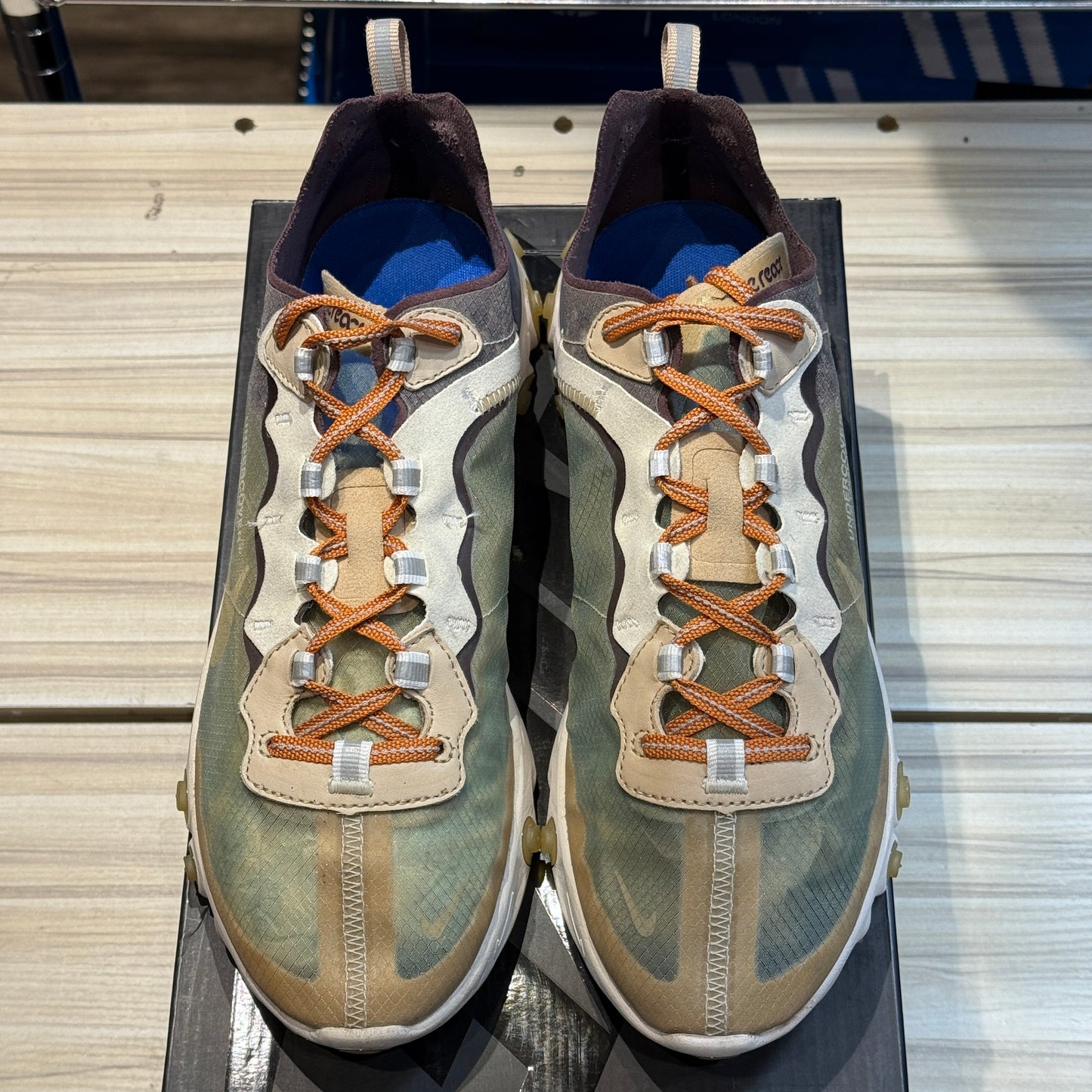 USED Nike React Element 87 Undercover Green Mist