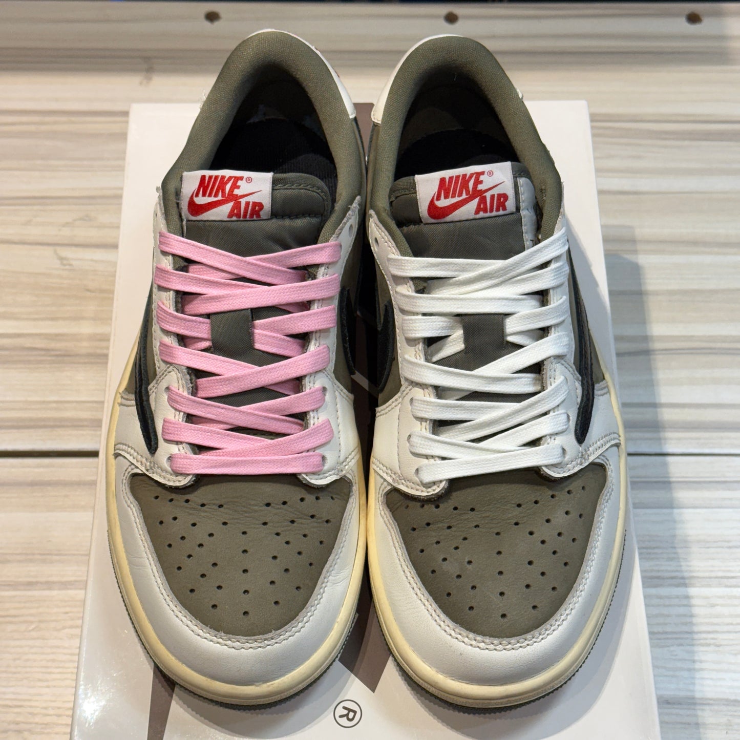 USED Jordan 1 Retro Low OG SP Travis Scott Medium Olive