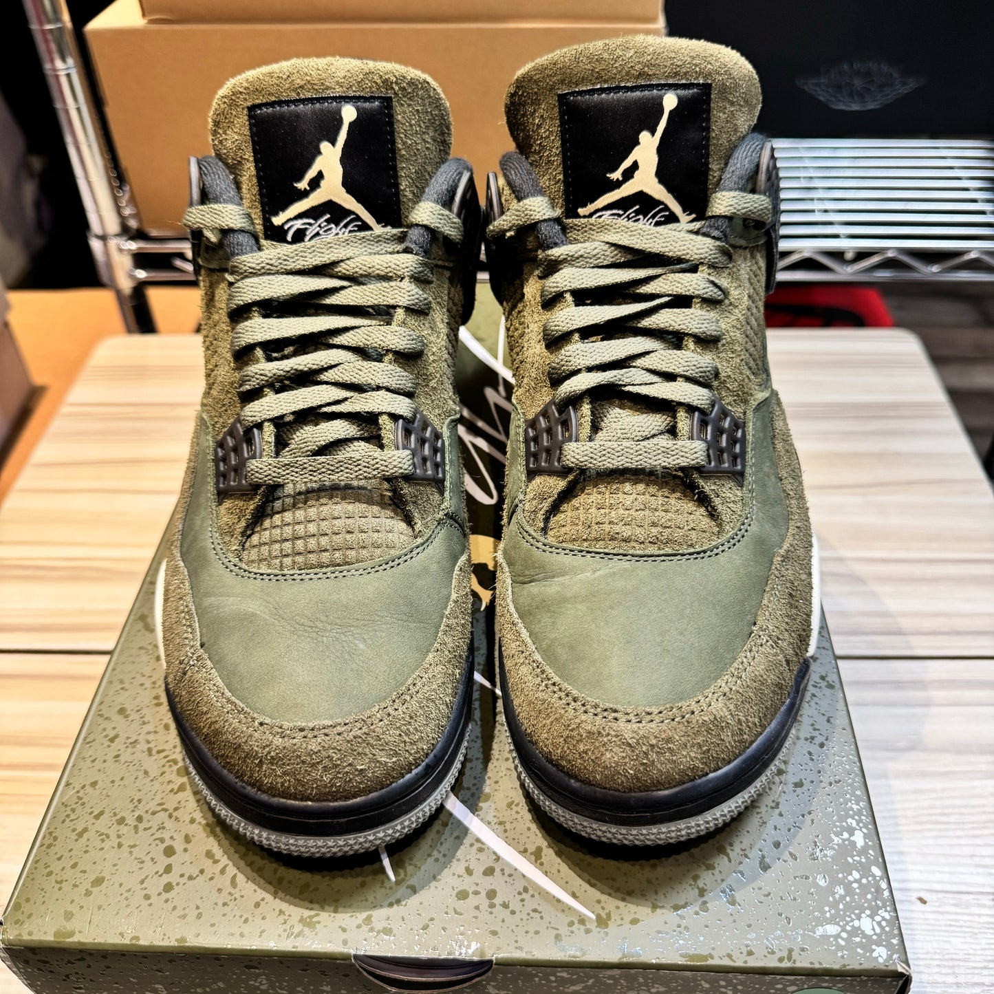 USED Jordan 4 Craft Medium Olive