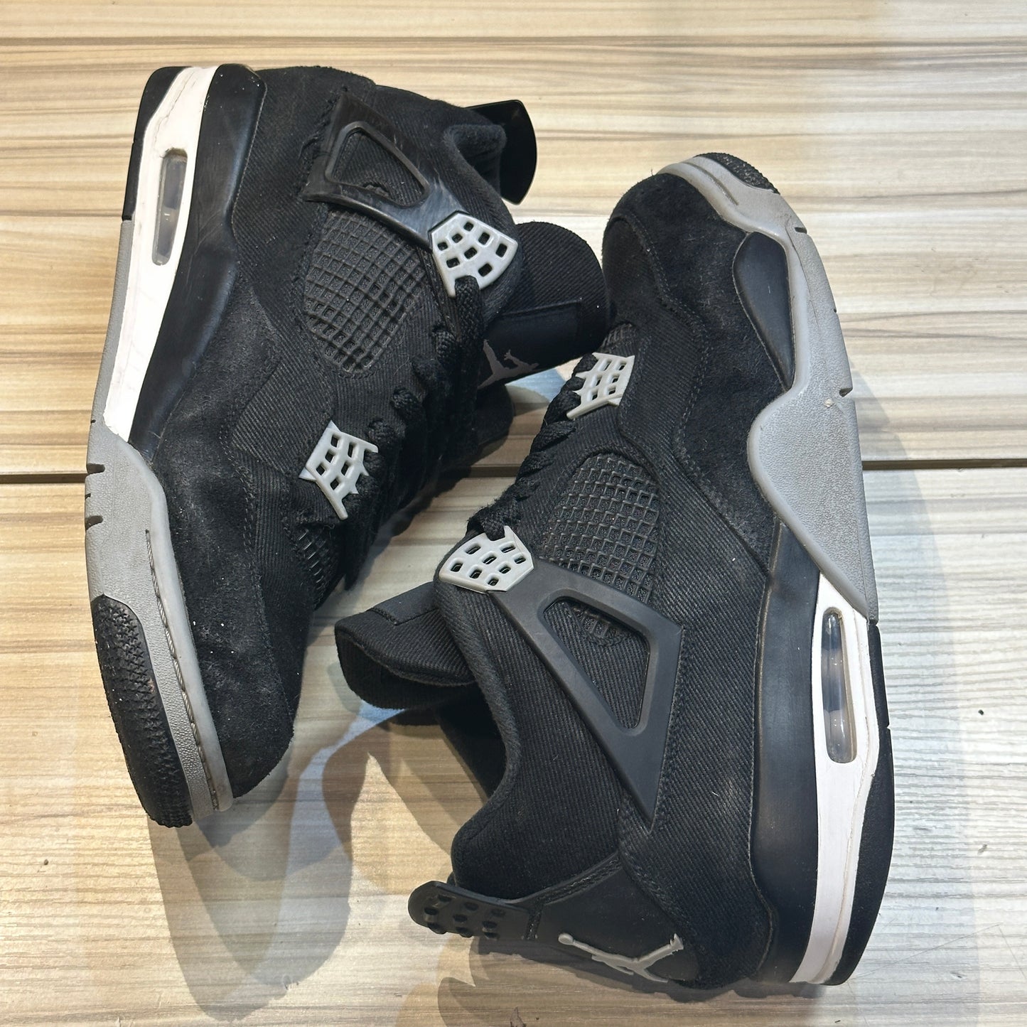 USED Jordan 4 Black Canvas