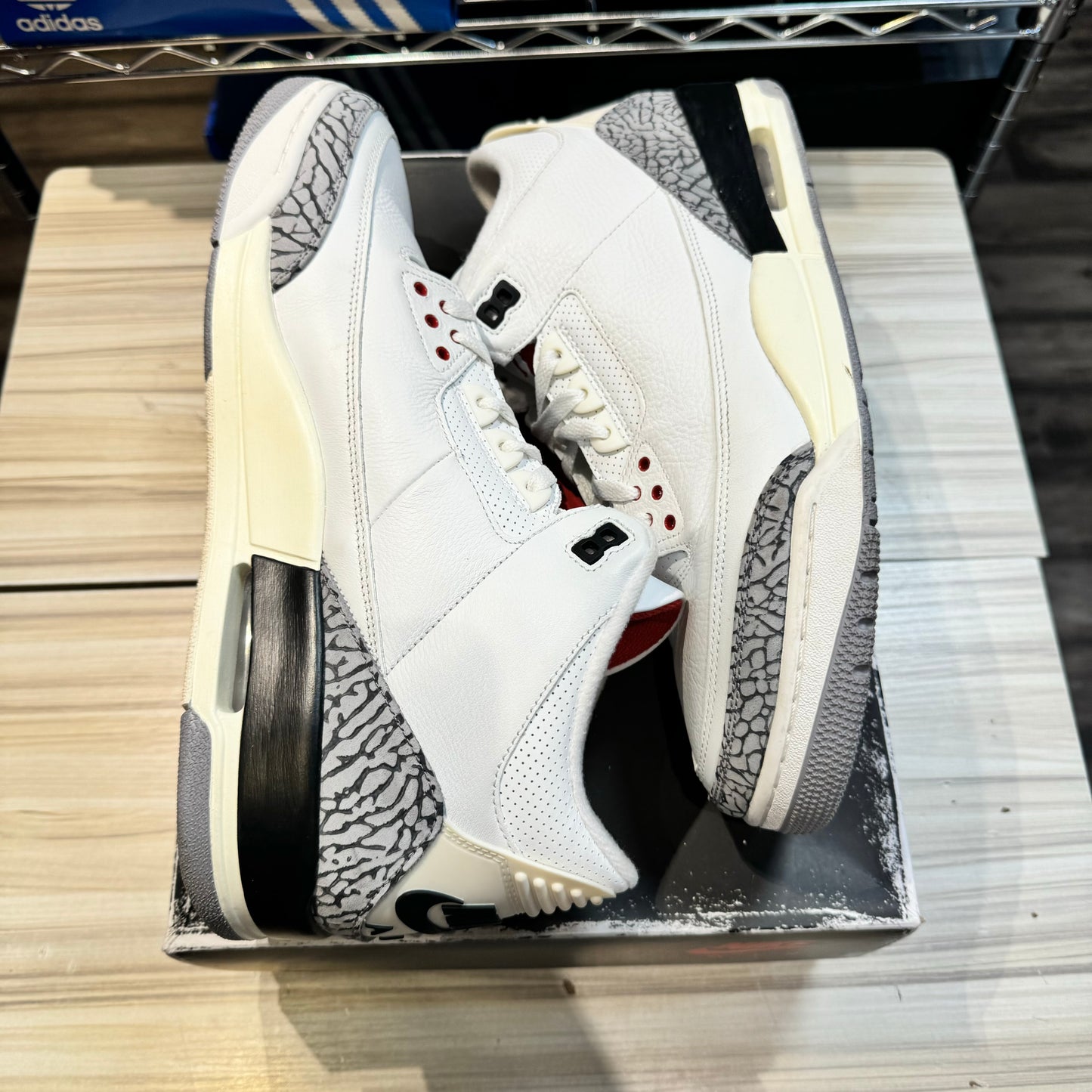 USED Jordan 3 White Cement Reimagined