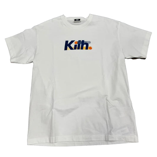 Kith Orange Navy Velocity Tee White