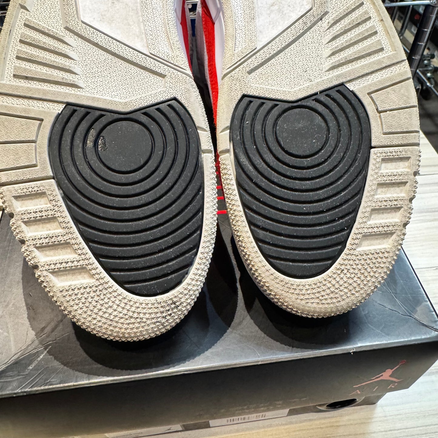 USED Jordan 3 Retro Tinker White University Red