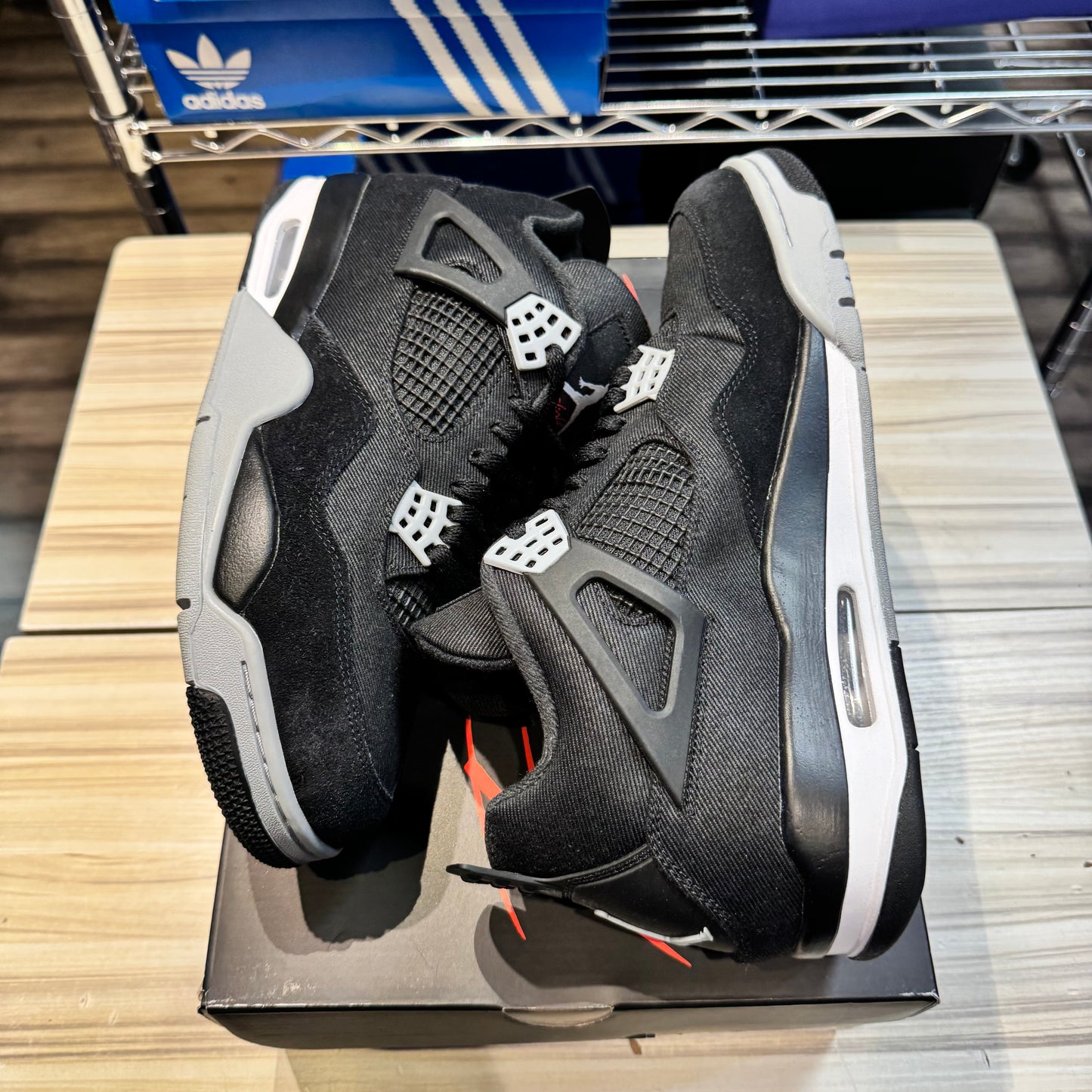 USED Jordan 4 Retro SE Black Canvas