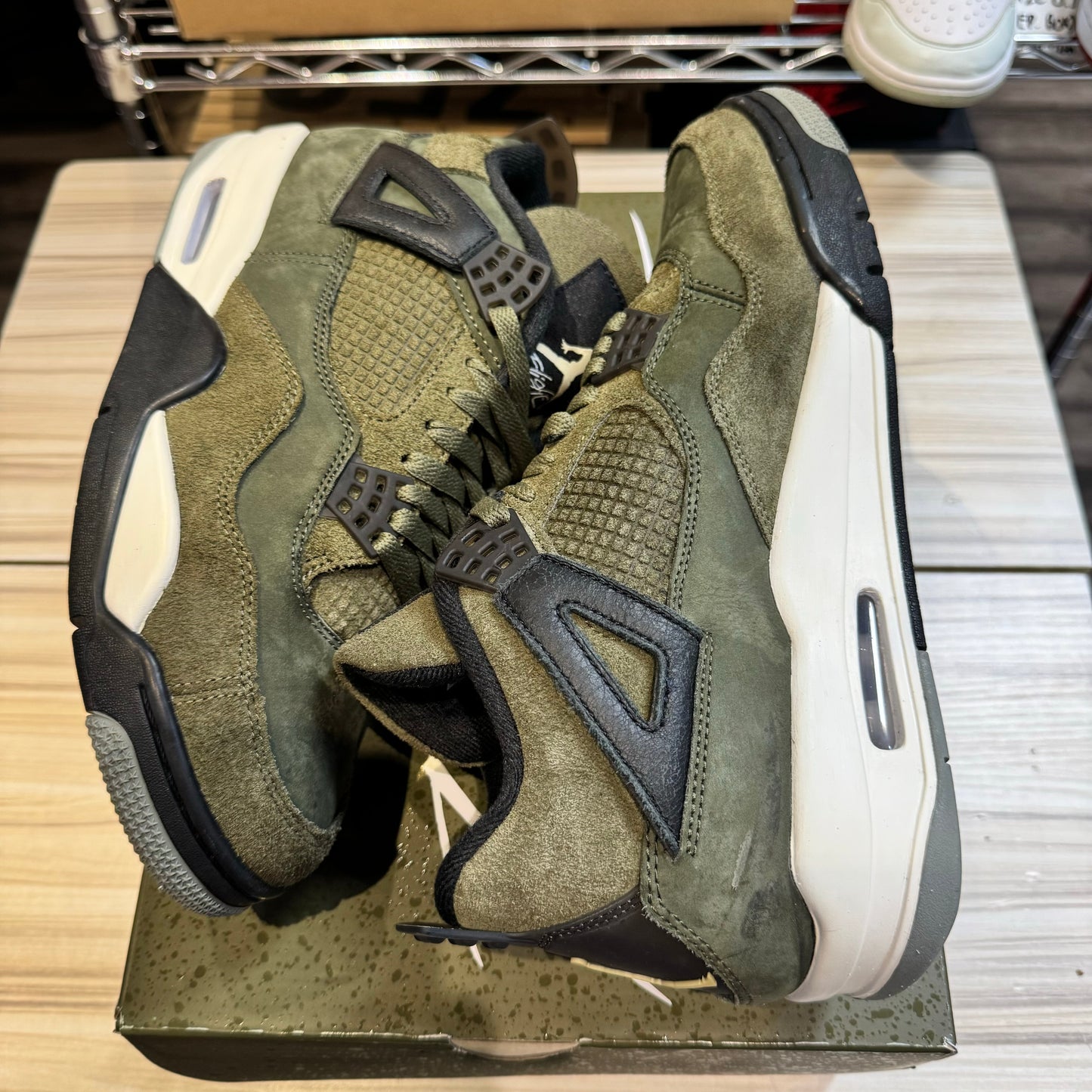 USED Jordan 4 Craft Medium Olive