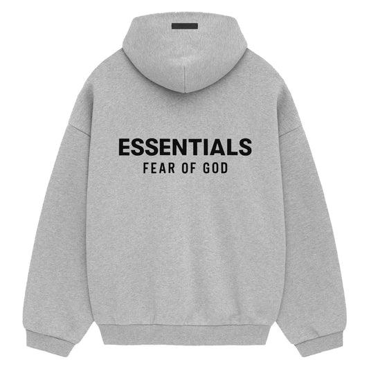 Essentials Hoodie Fleece Light Heather Gray (2024)