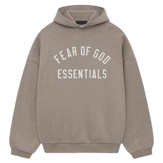 Essentials Hoodie Fleece Arc Logo Heather Grey (2024)