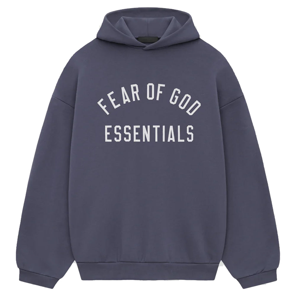 Essentials Hoodie Fleece Arc Logo Marine (2024)