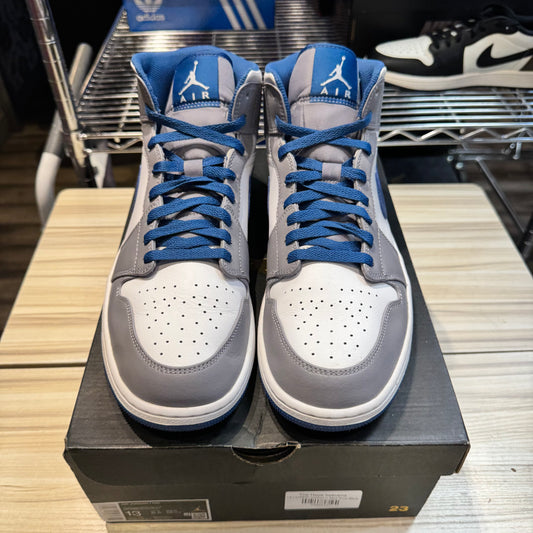 USED Jordan 1 Mid True Blue