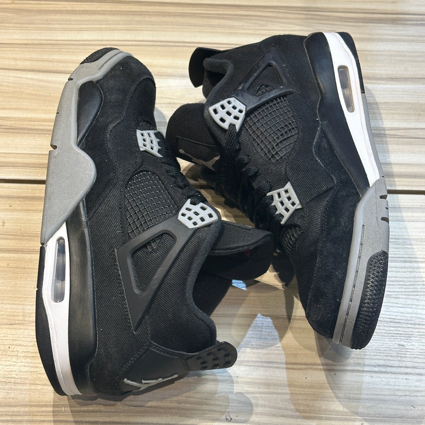 USED Jordan 4 Black Canvas