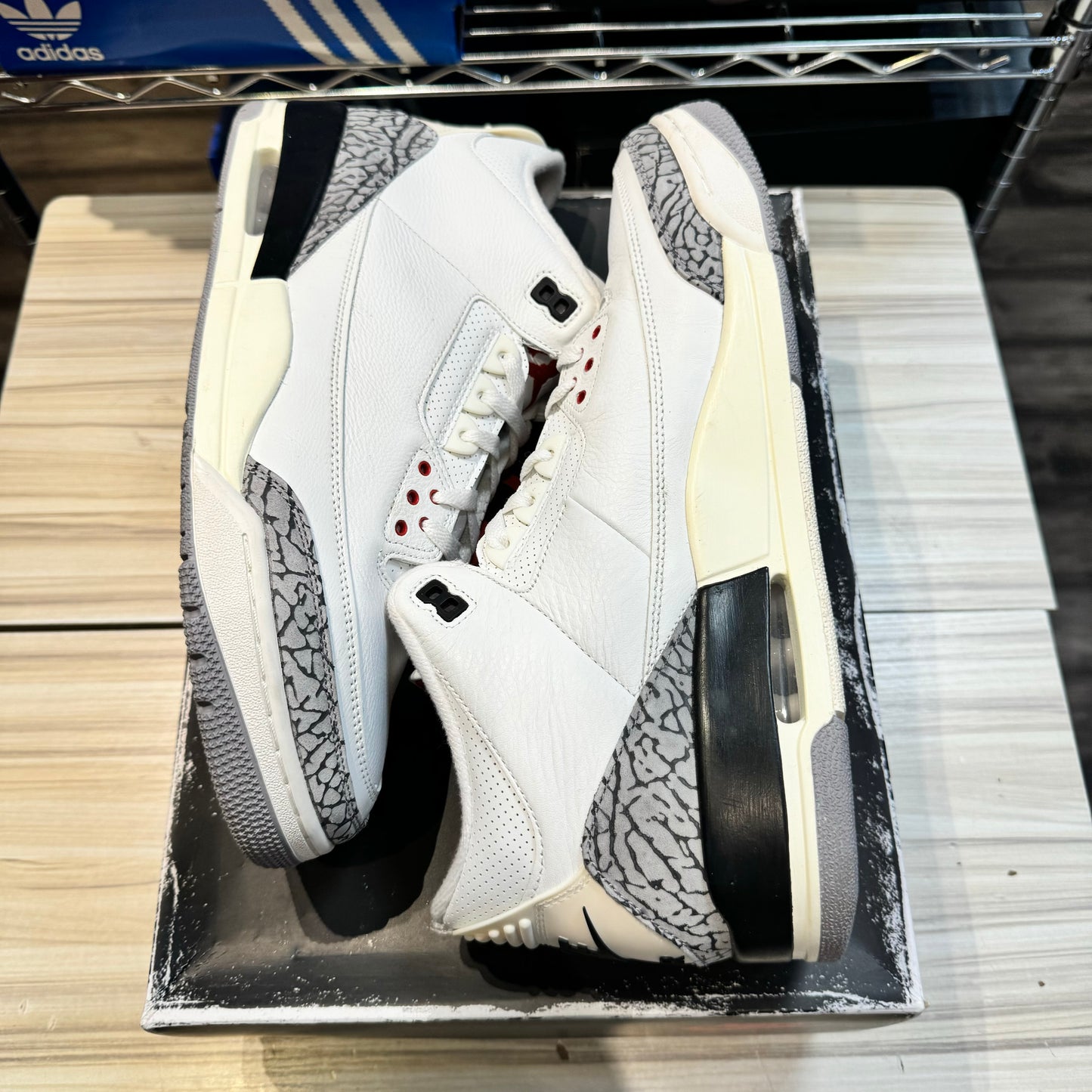 USED Jordan 3 White Cement Reimagined