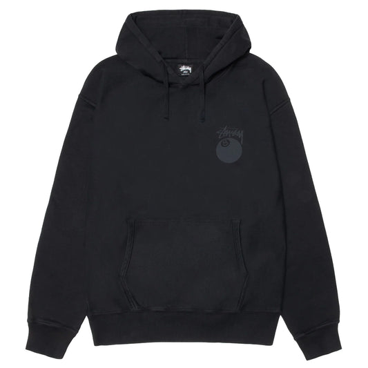 Stussy Hoodie 8 Ball Pigment Dyed Black Tonal