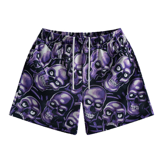 Bravest Studios Mesh Shorts - Skully Purple