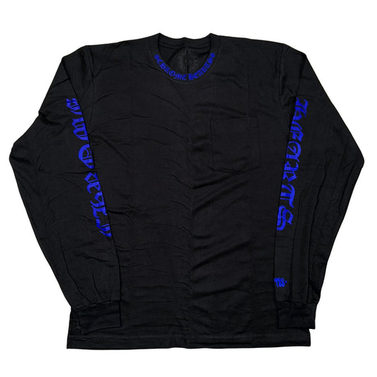 Chrome Hearts 1988 Neck Logo Long Sleeve T-Shirt Black/Blue