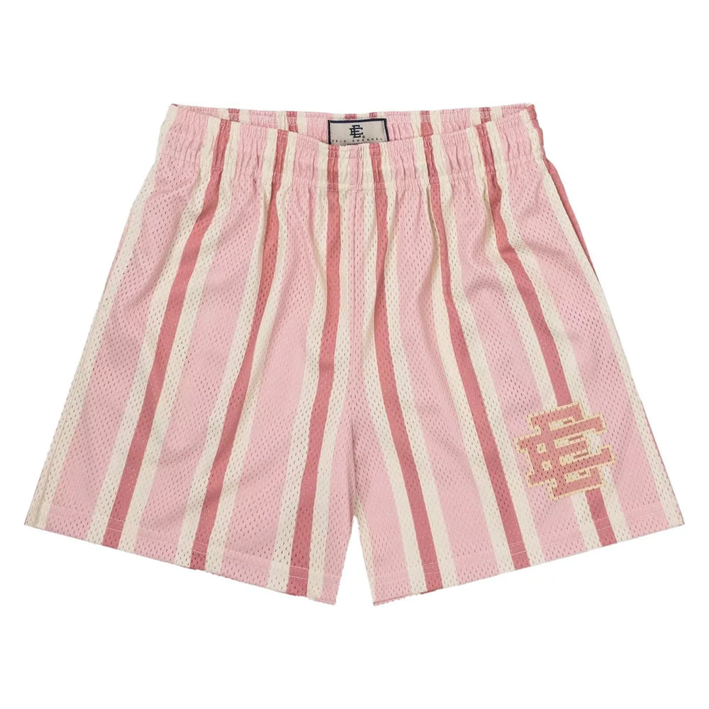 Eric Emanuel Mesh Shorts - Pink Pinstripes