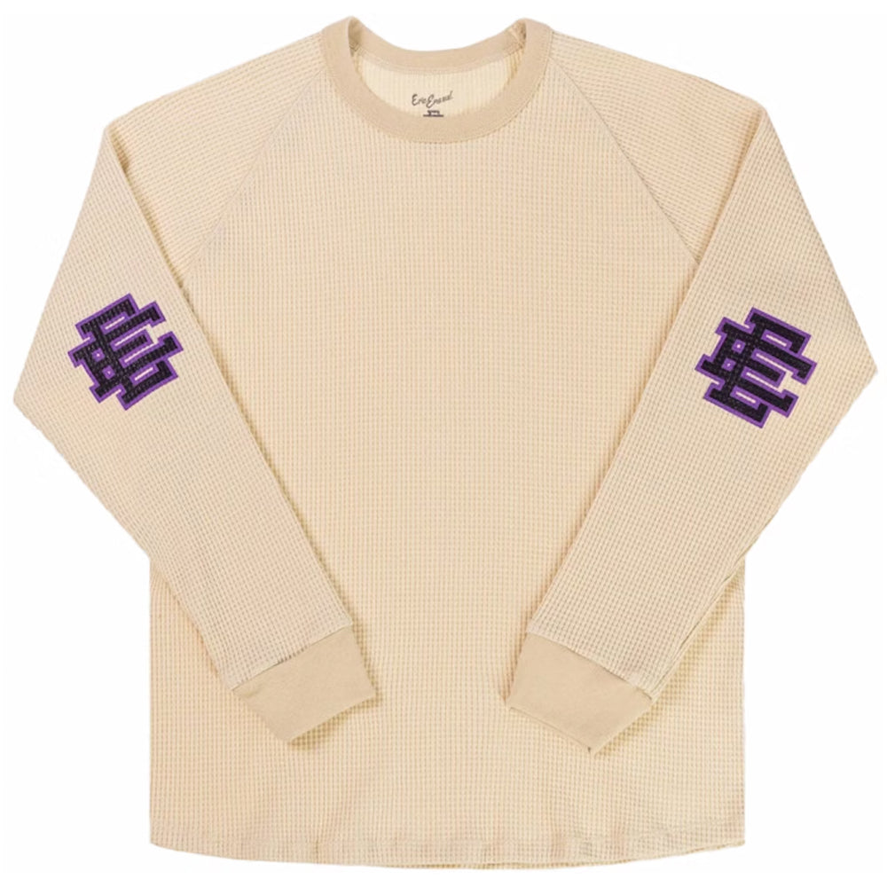 Eric Emanuel Thermal Shirt - Ivory/Purple
