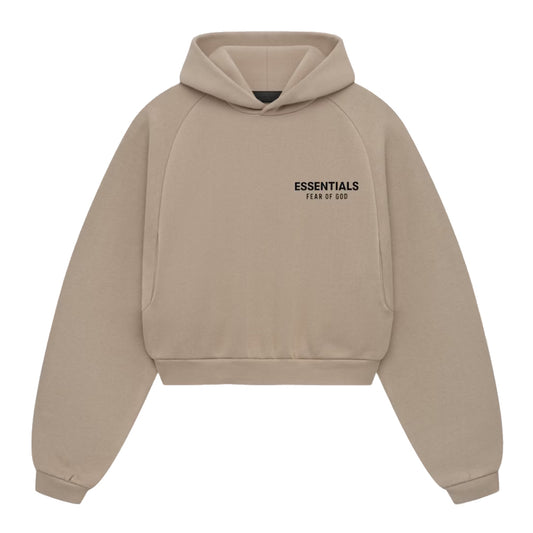 Essentials Women's Fleece Cropped Hoodie Desert Sand
