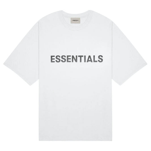 Essentials Tee White Applique Front Logo