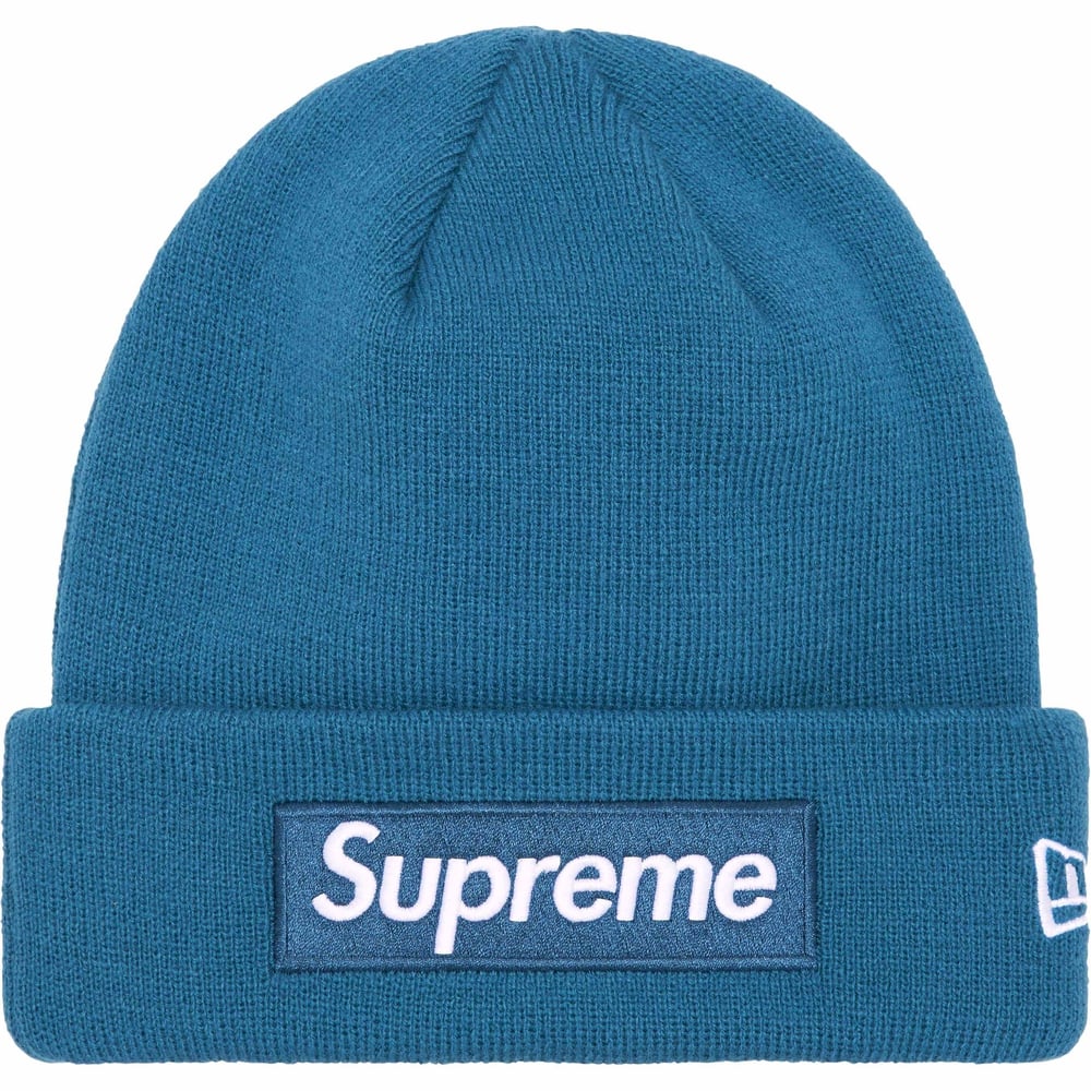 Supreme New Era Box Logo Beanie Blue (FW23)