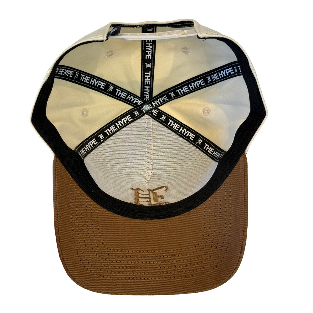 Hype Snapback Cream Brown