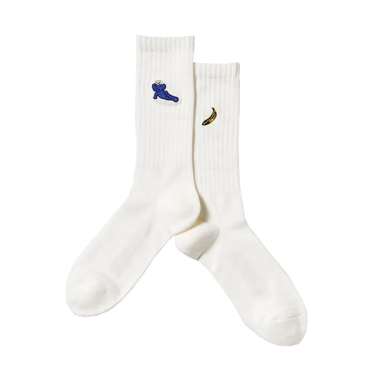 KAWS Uniqlo Warhol Banana Socks White