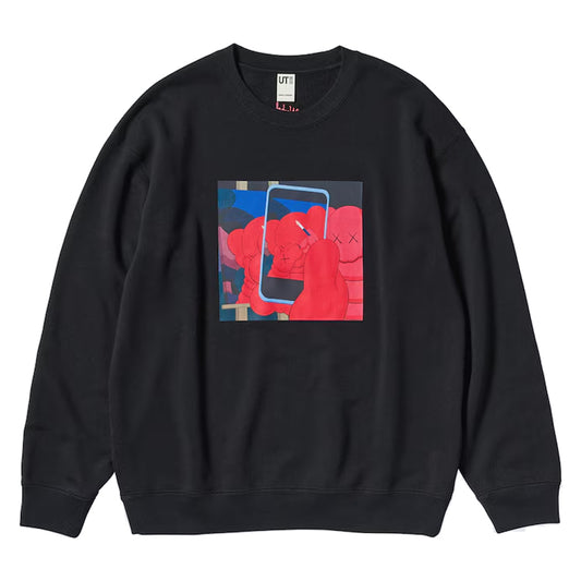 KAWS Uniqlo Warhol Phone Crewneck Black