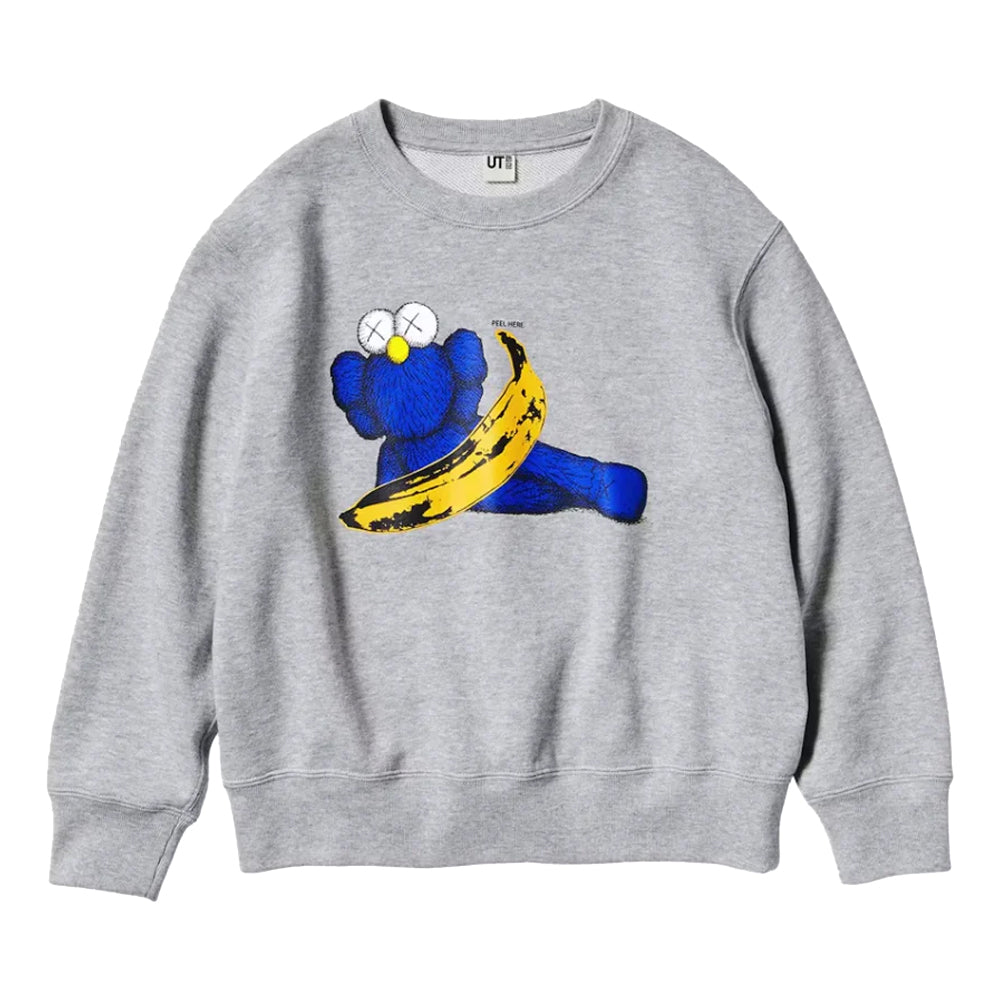 KAWS Uniqlo Warhol Banana Crewneck Gray